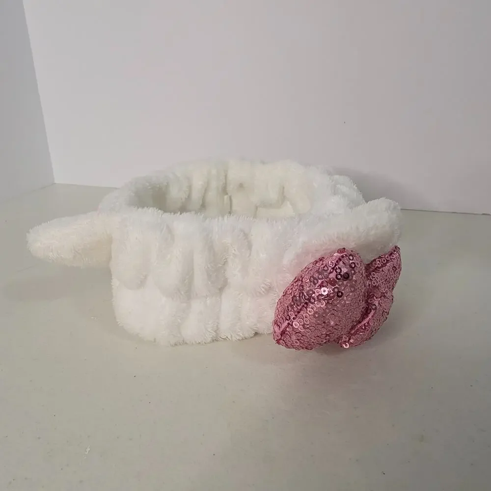 Hello Kitty Plush Spa Headband Sanrio Kawaii Makeup Hair Band Face Wash Cute